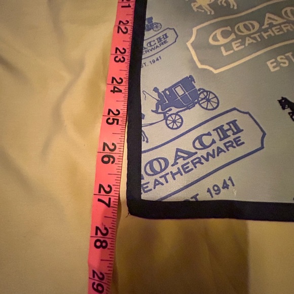 NWOT Women’s Coach Silky Scarf Blue hues - Picture 2 of 4